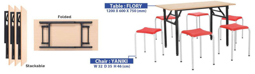 Kursi Kantor indachi Inco-TABlE: FlORY/CHAIR:YANlKl