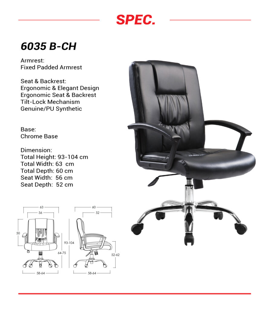 "Kursi Manager Ardent 6035 B -CH"